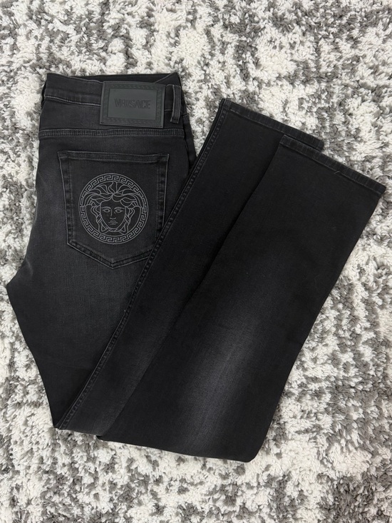 Versace Other - Versace Medusa Skinny Jeans Black Gold Men’s Size 36 NWT